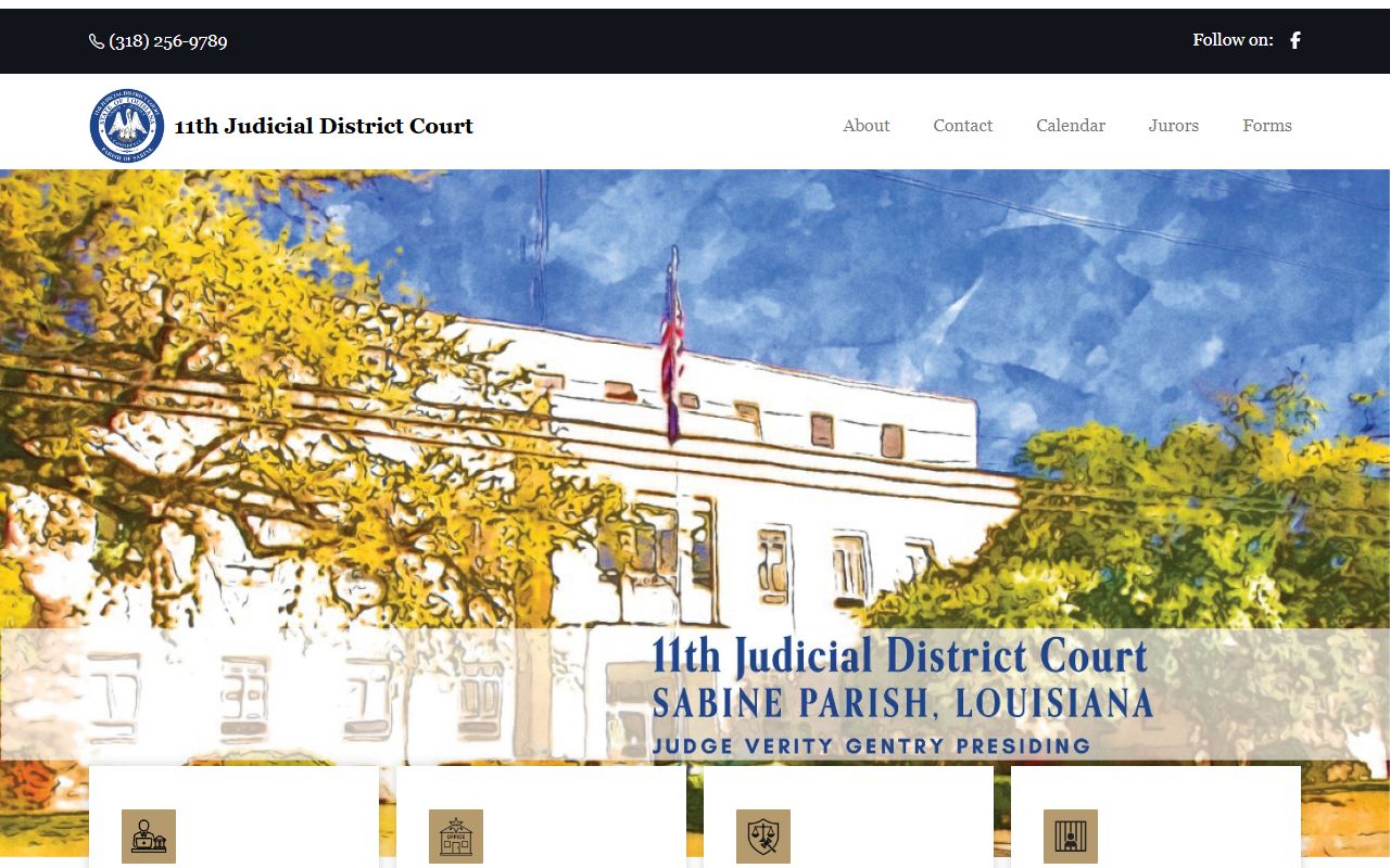 Sabine Parish court records 11th Judicial District Court homepage