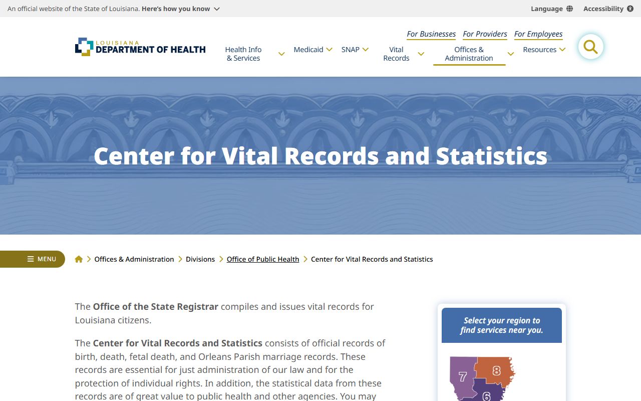 Sabine Parish marriage and divorce records Louisiana Vital Records central office