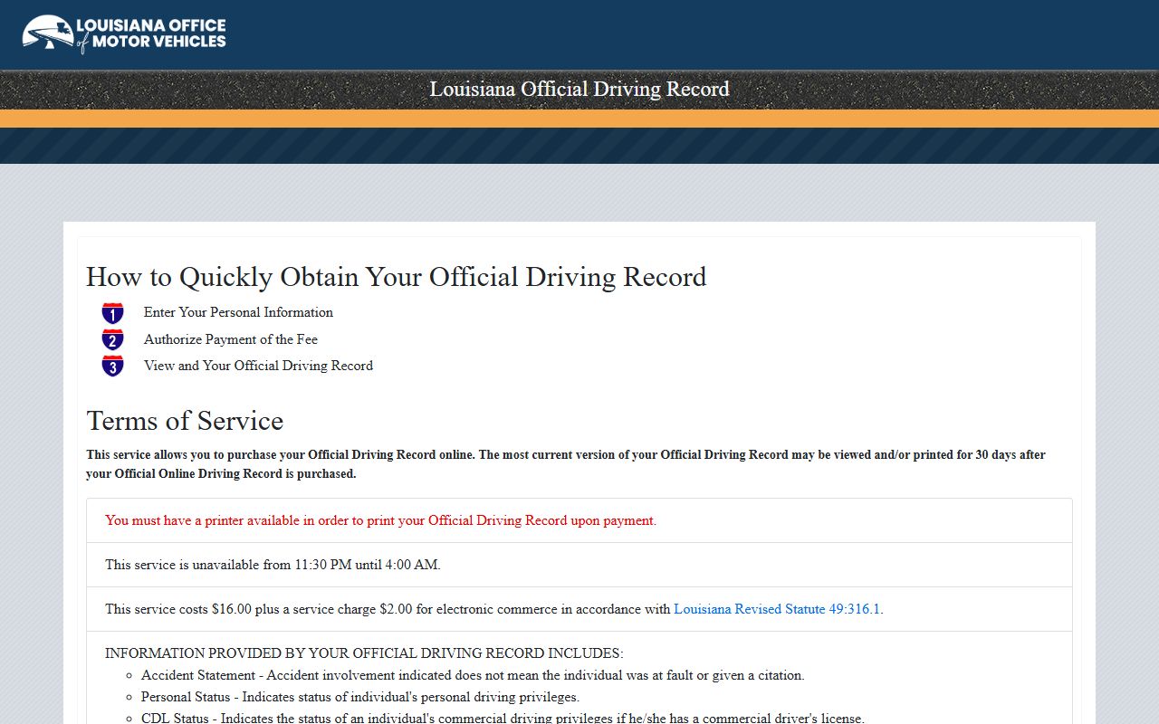 Sabine Parish traffic court records alternate official driving record path